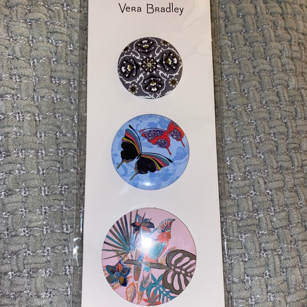 NWT Vera Bradley Button Set of 3